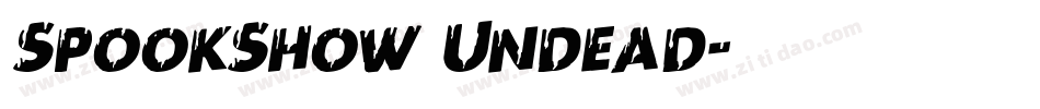 SpookShow Undead字体转换